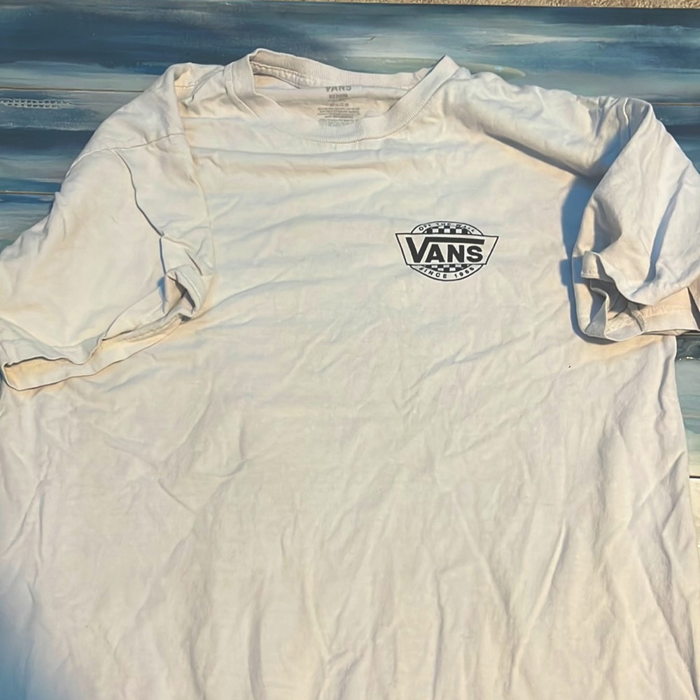 Classic vans white and black mens/boys shirt size medium